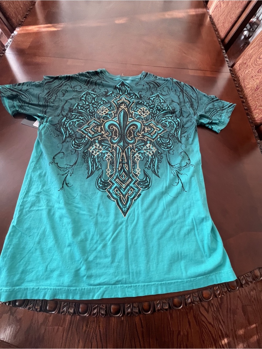 Extreme Couture by Affliction Men's Short Sleeve Graphic Tee -Teal NWT